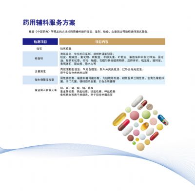 药用辅料服务方案